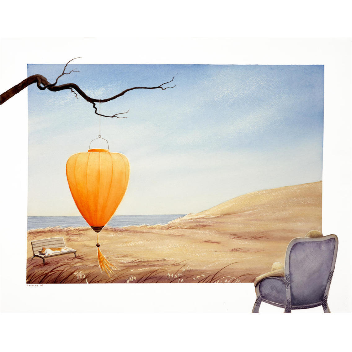 Peace and Quiet -Paper Art-37&quotx30"