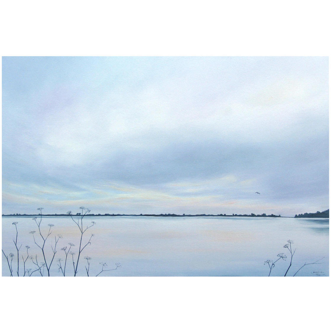 Quiet Blue -Paper Art-26&quotx18"