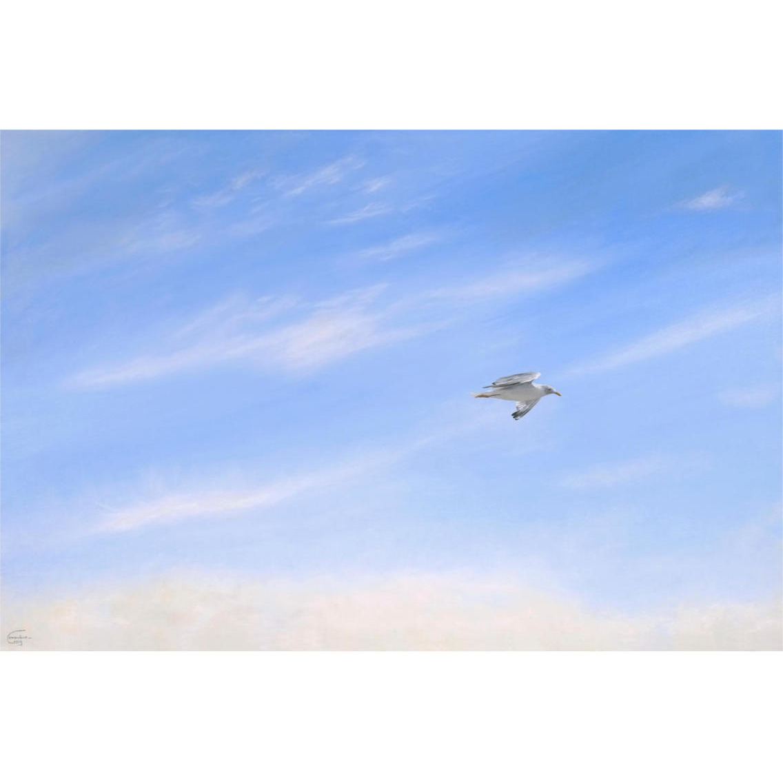Seagull 1 -Paper Art-38&quotx26"