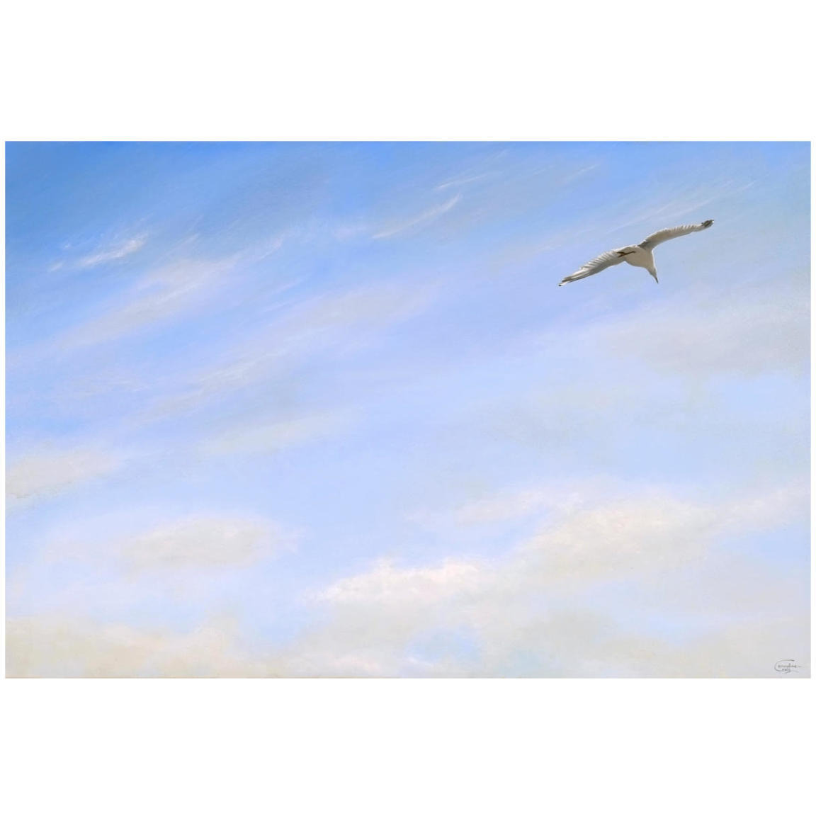 Seagull 2 -Paper Art-20&quotx14"
