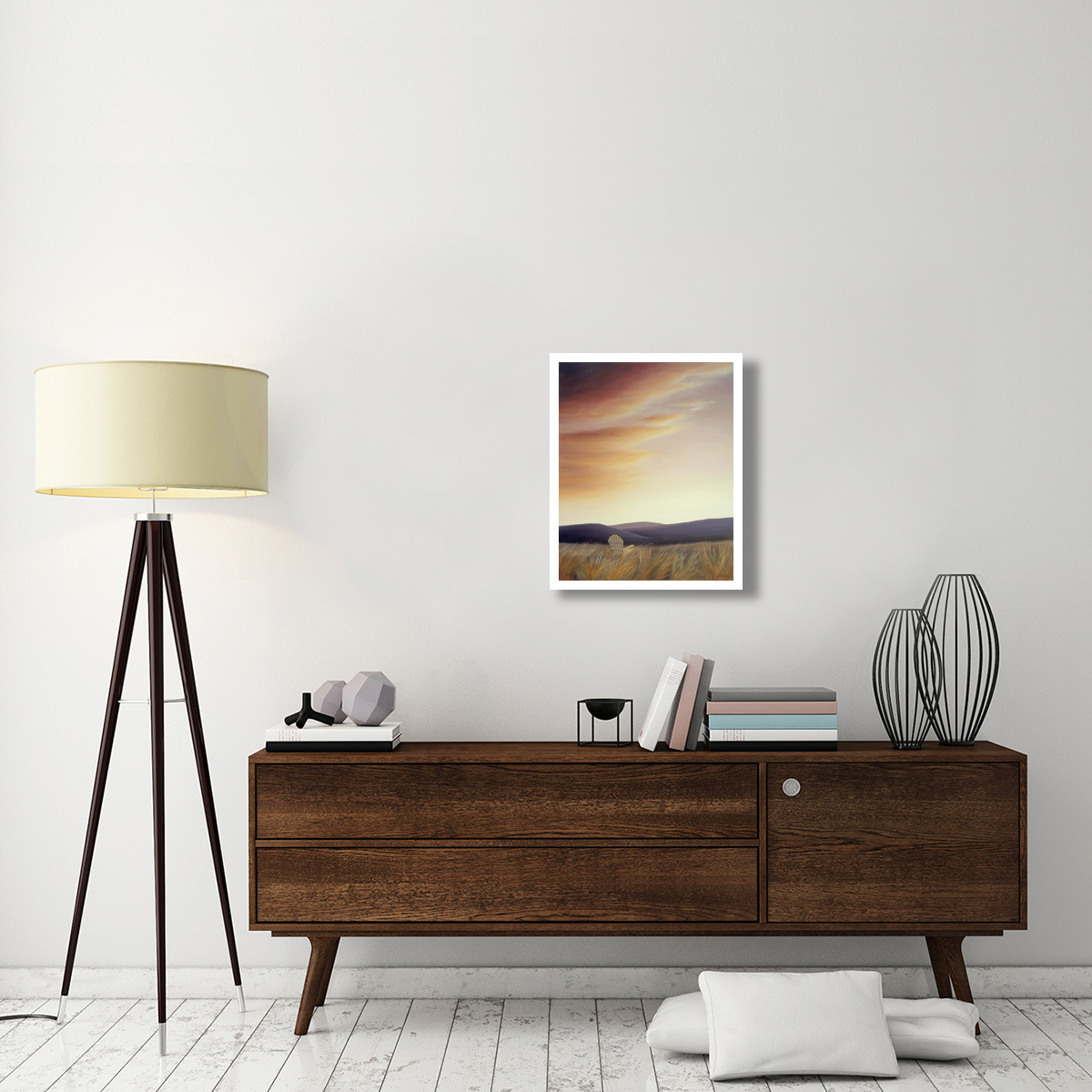 Sunset Bliss -Paper Art-22&quotx26"