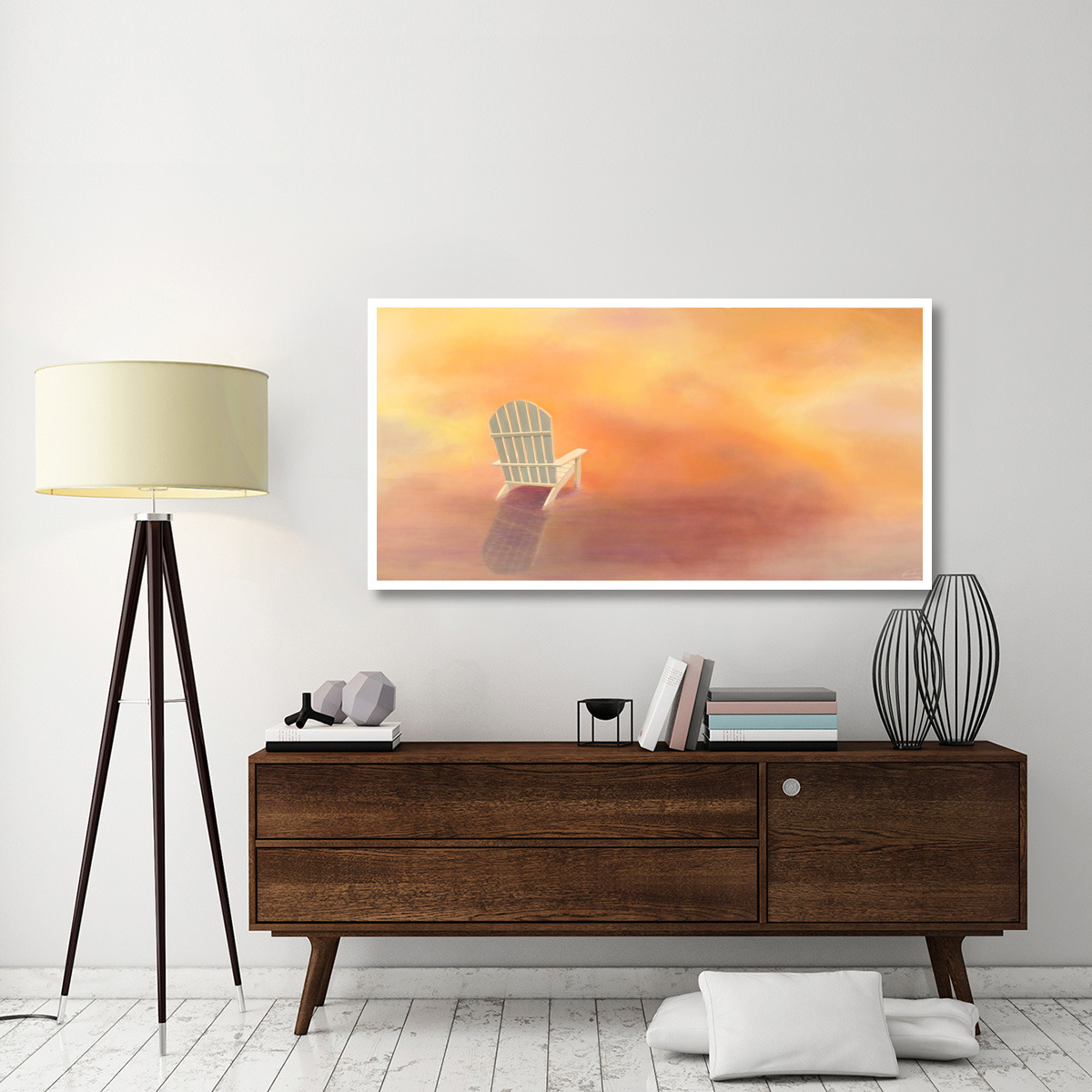 Upside Down Sitting in the Sky -Paper Art-62&quotx32"