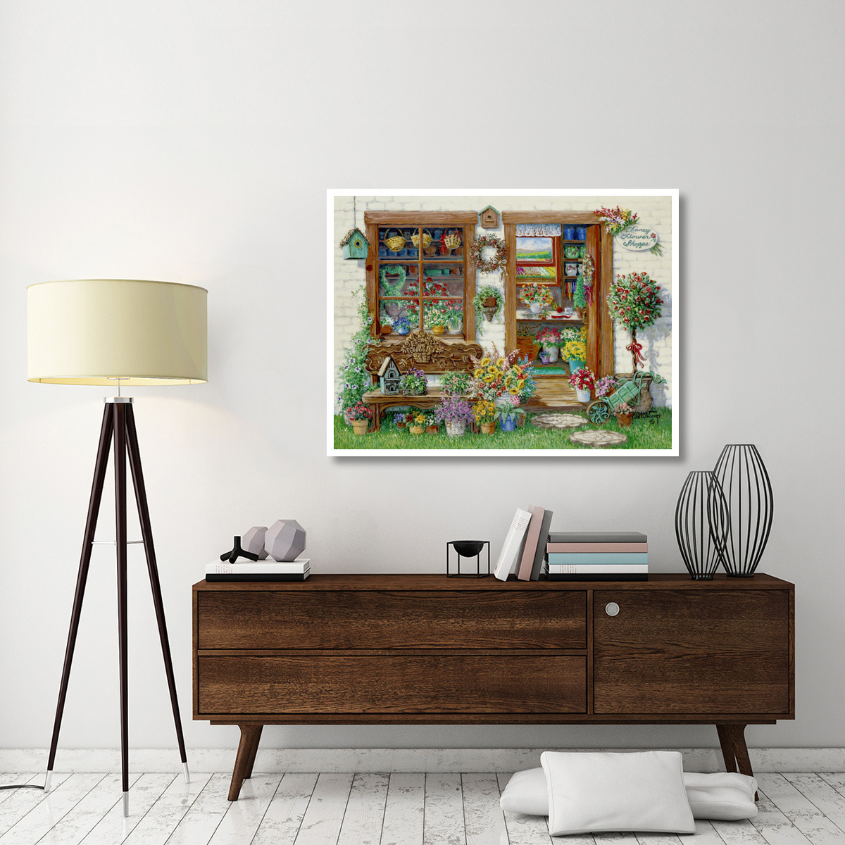 Fancy Flower Shop -Paper Art-50&quotx38"