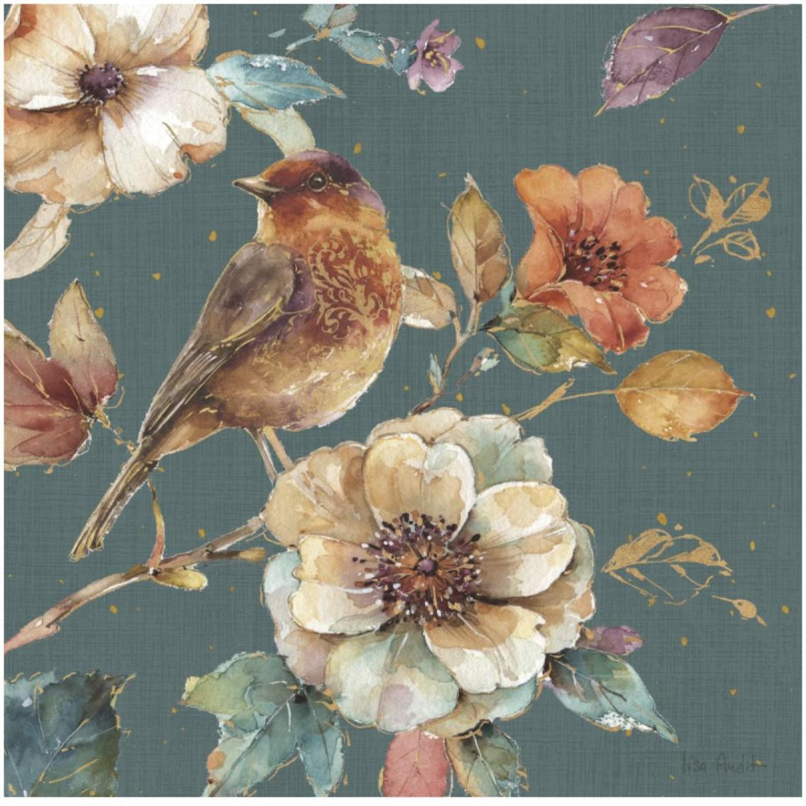 Spiced Nature XVI Teal -Paper Art-32&quotx32"