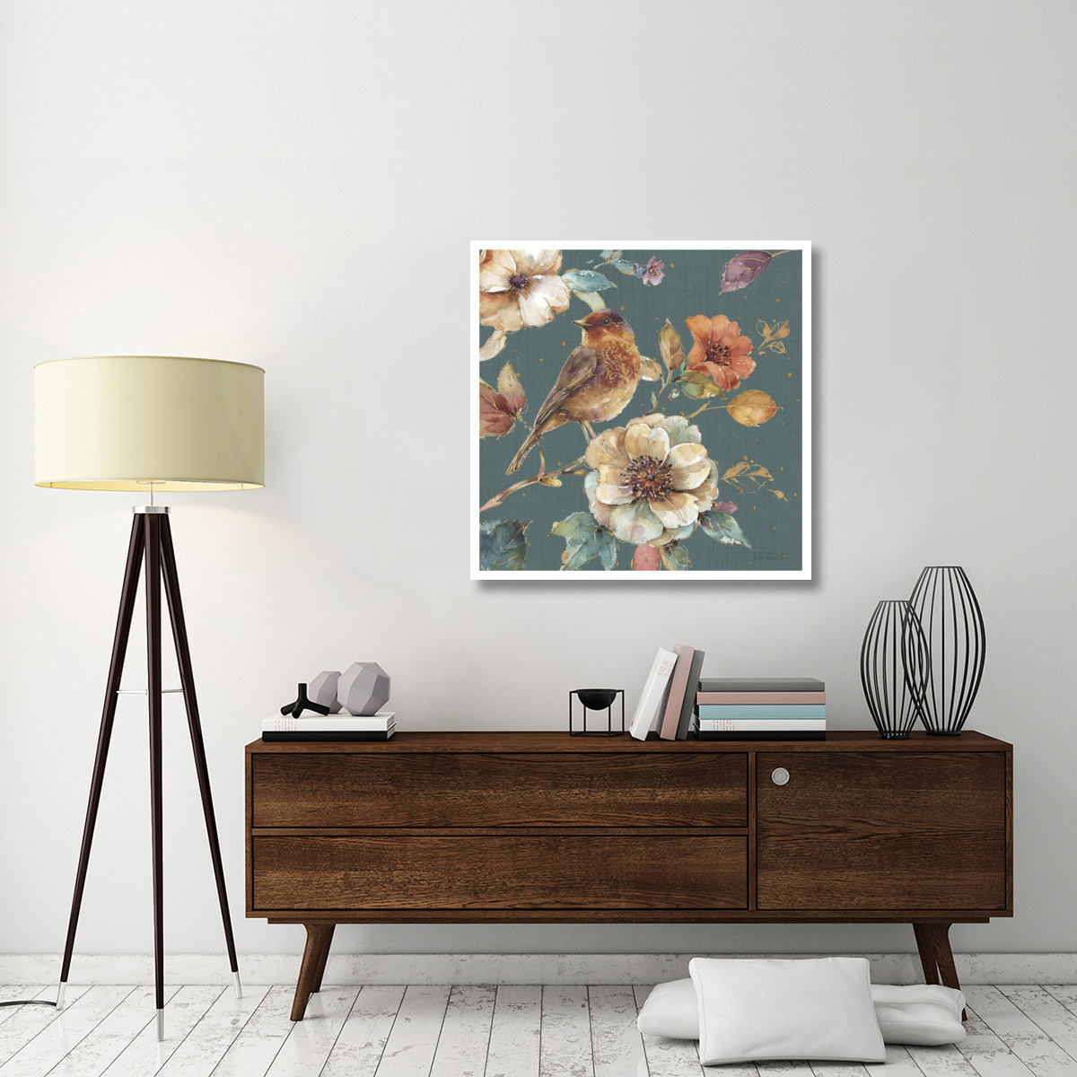 Spiced Nature XVI Teal -Paper Art-38&quotx38"