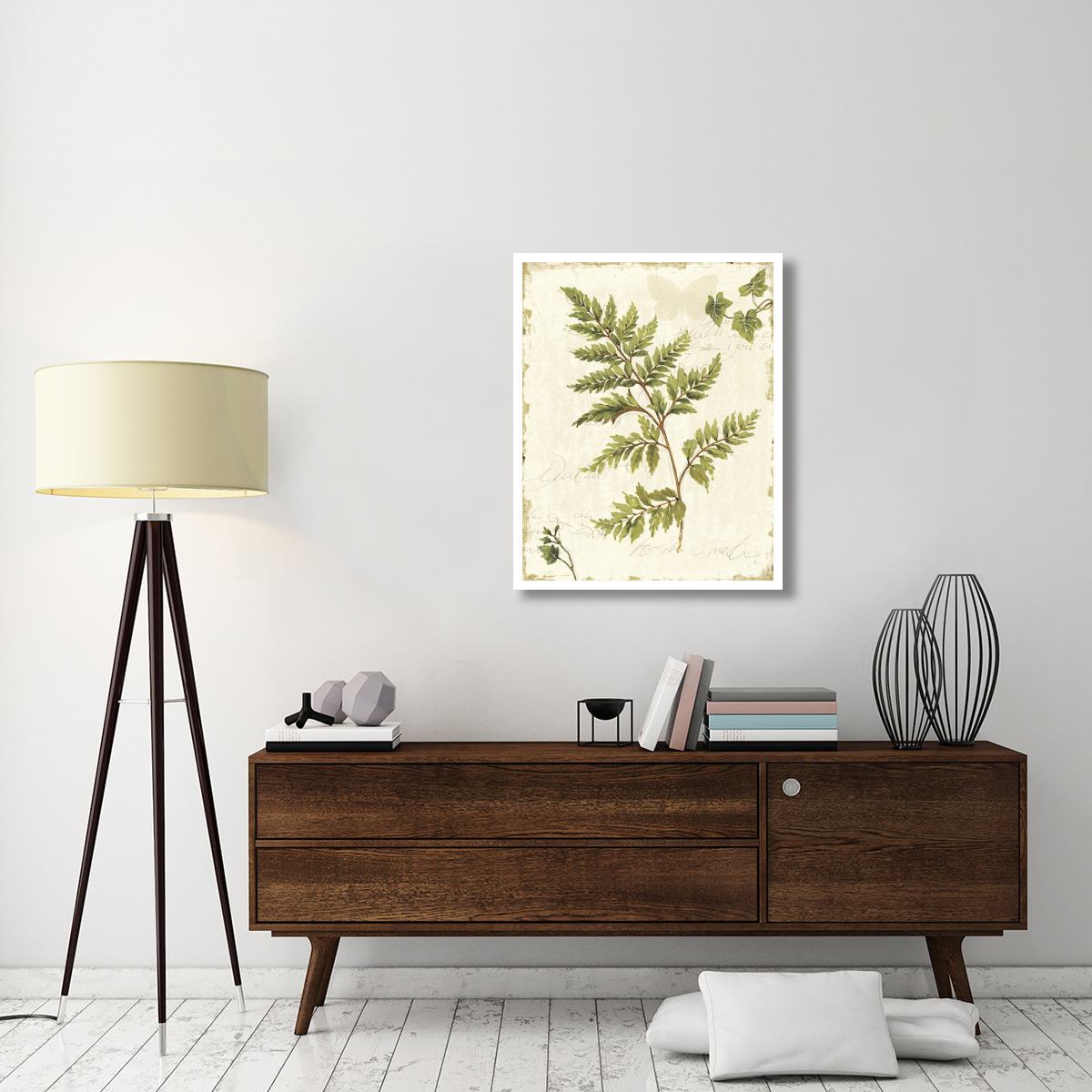 Ivies and Ferns I no Dragonfly -Paper Art-30&quotx37"