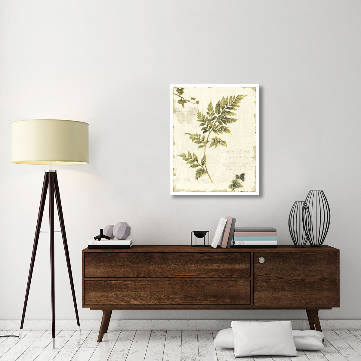 Ivies and Ferns III no Dragonfly -Paper Art-30&quotx37"