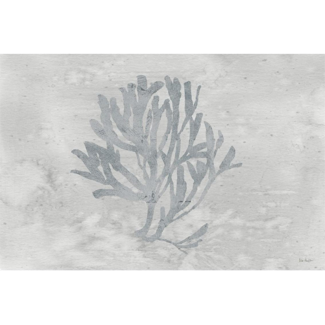 Silver and Gray Water Coral III -Paper Art-38&quotx26"