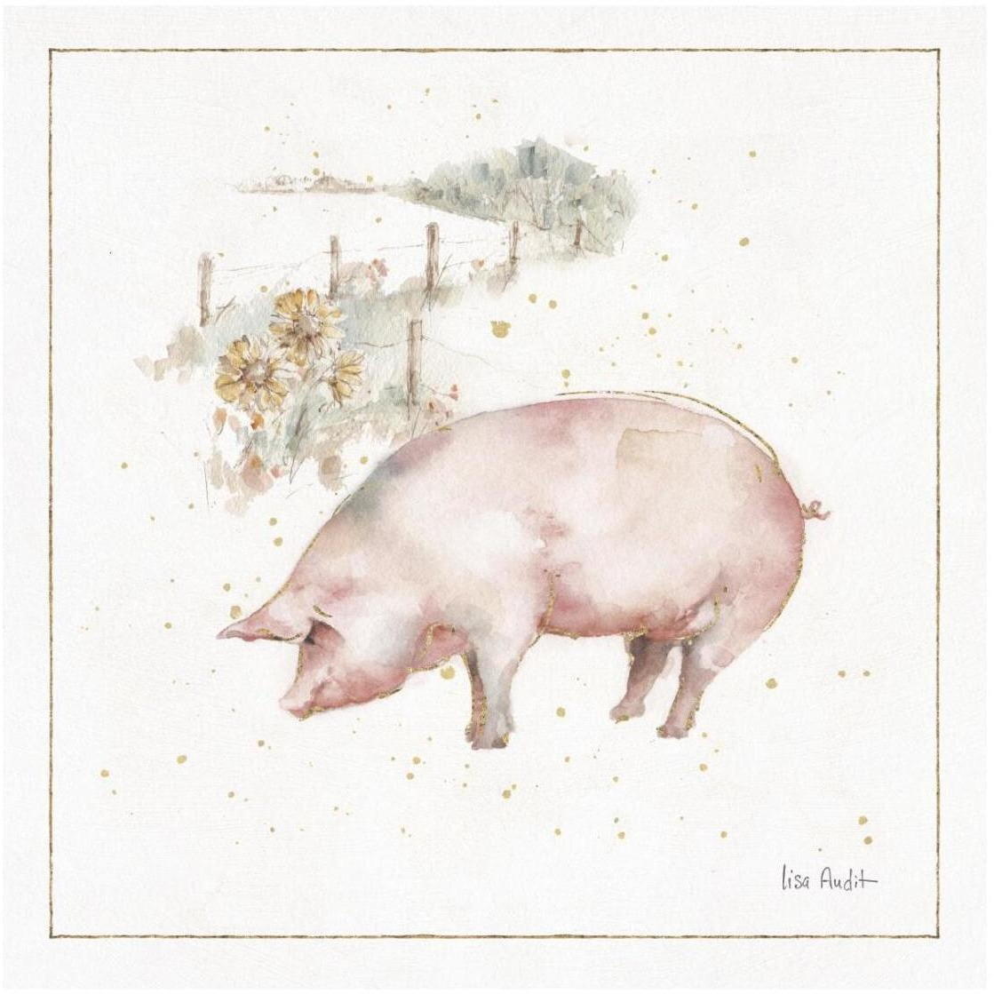 Farm Friends IX -Paper Art-26&quotx26"