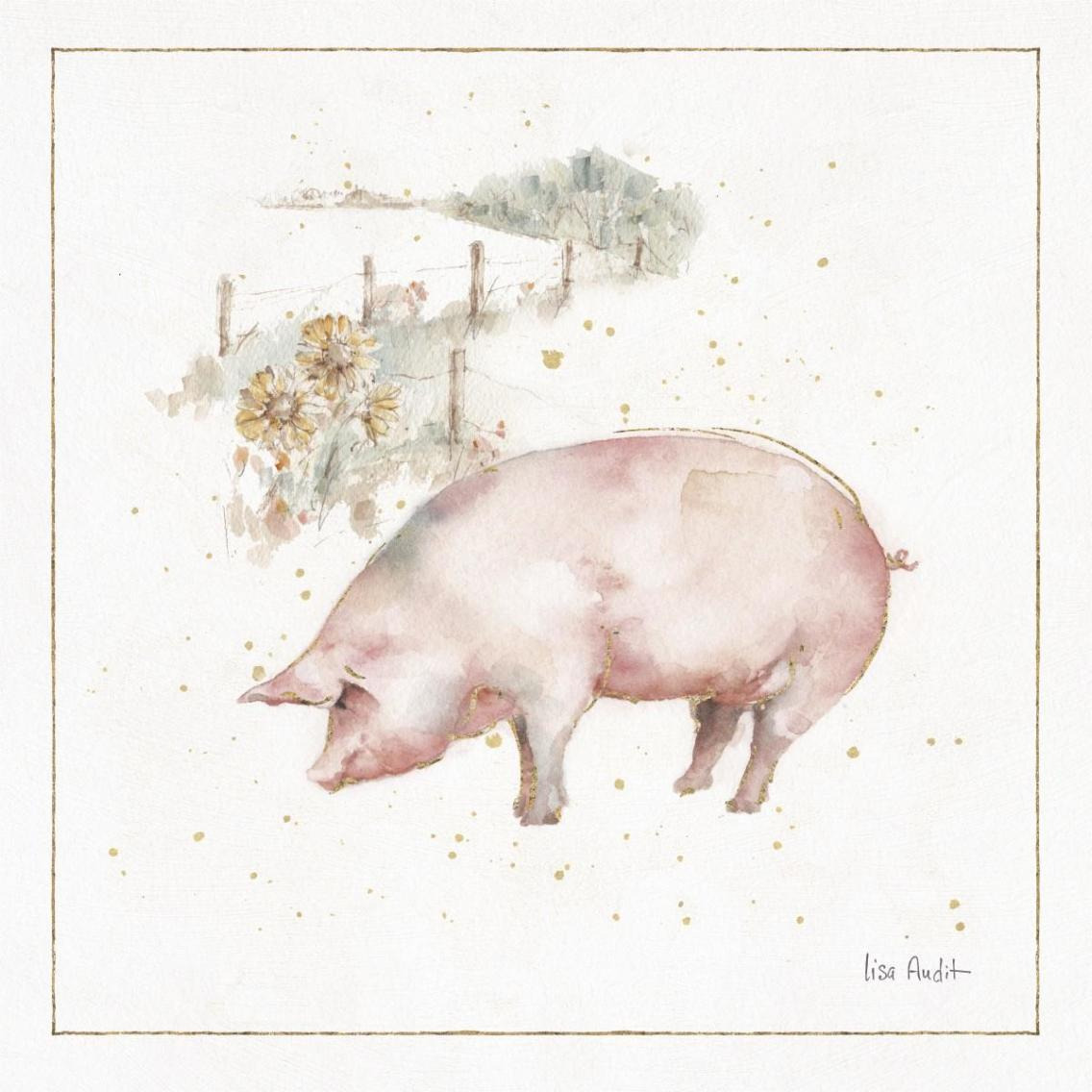 Farm Friends IX -Paper Art-38&quotx38"