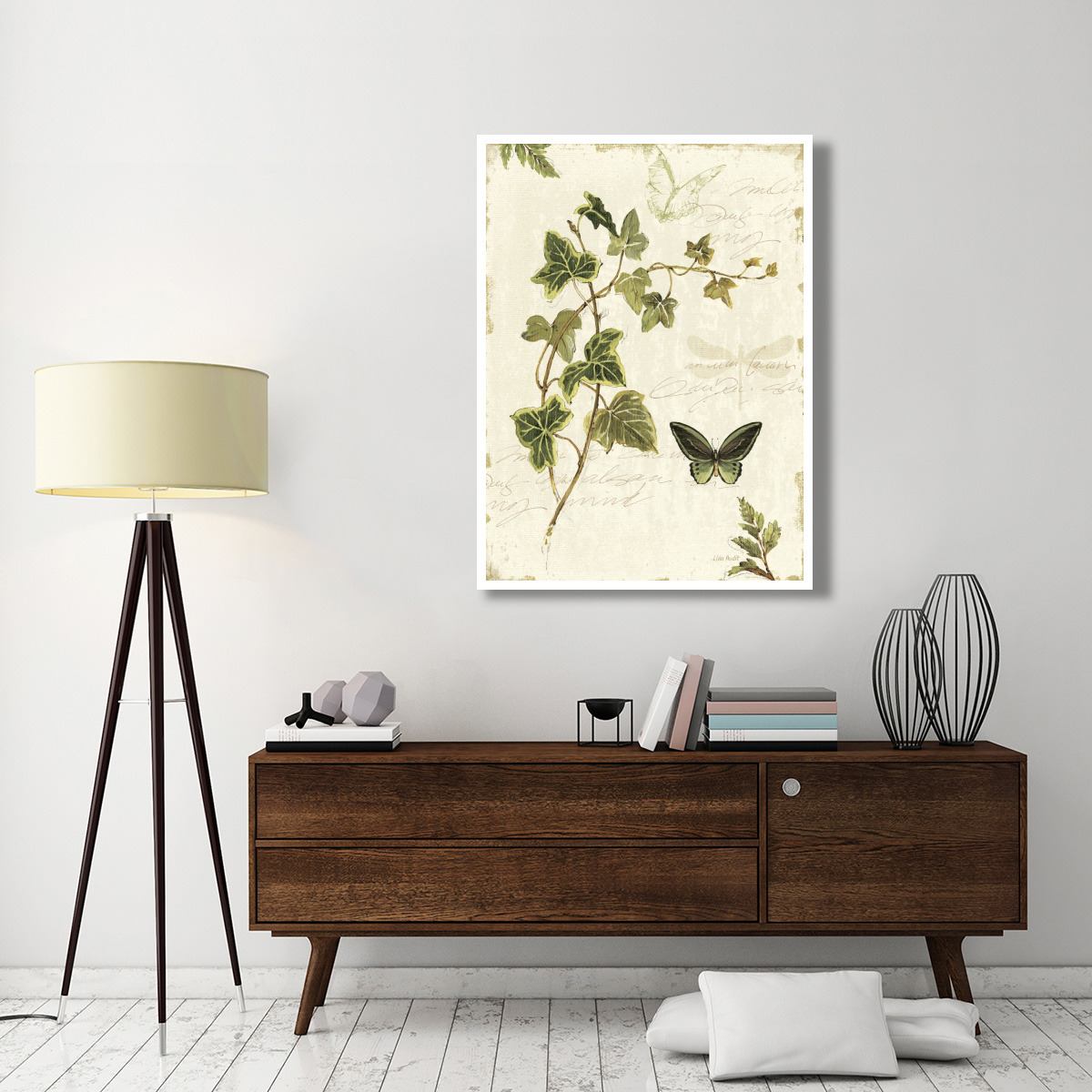 Ivies and Ferns IV -Paper Art-38&quotx50"