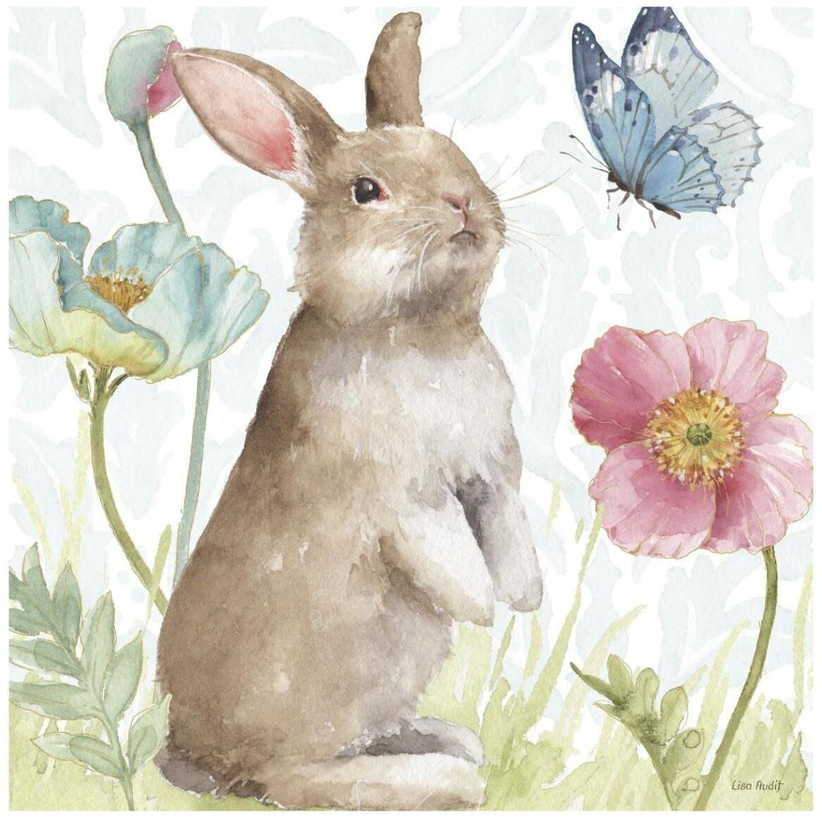 Spring Softies Bunnies II -Paper Art-42&quotx42"