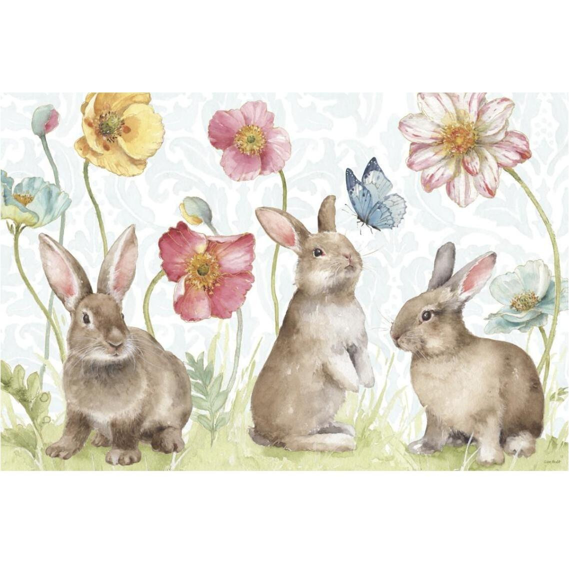 Spring Softies Bunnies I -Paper Art-38&quotx26"