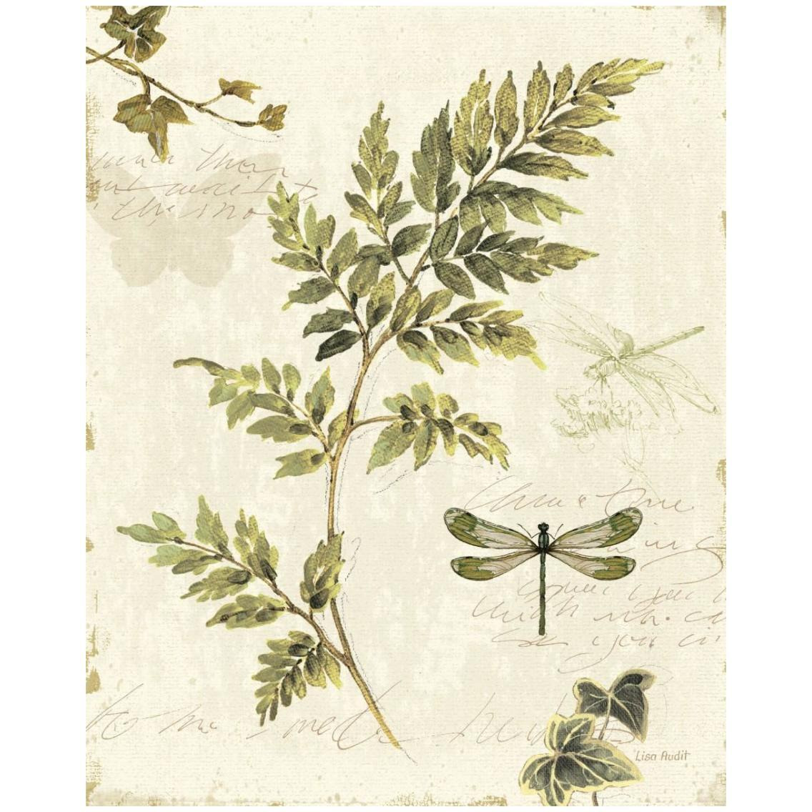 Ivies and Ferns III -Paper Art-24&quotx30"