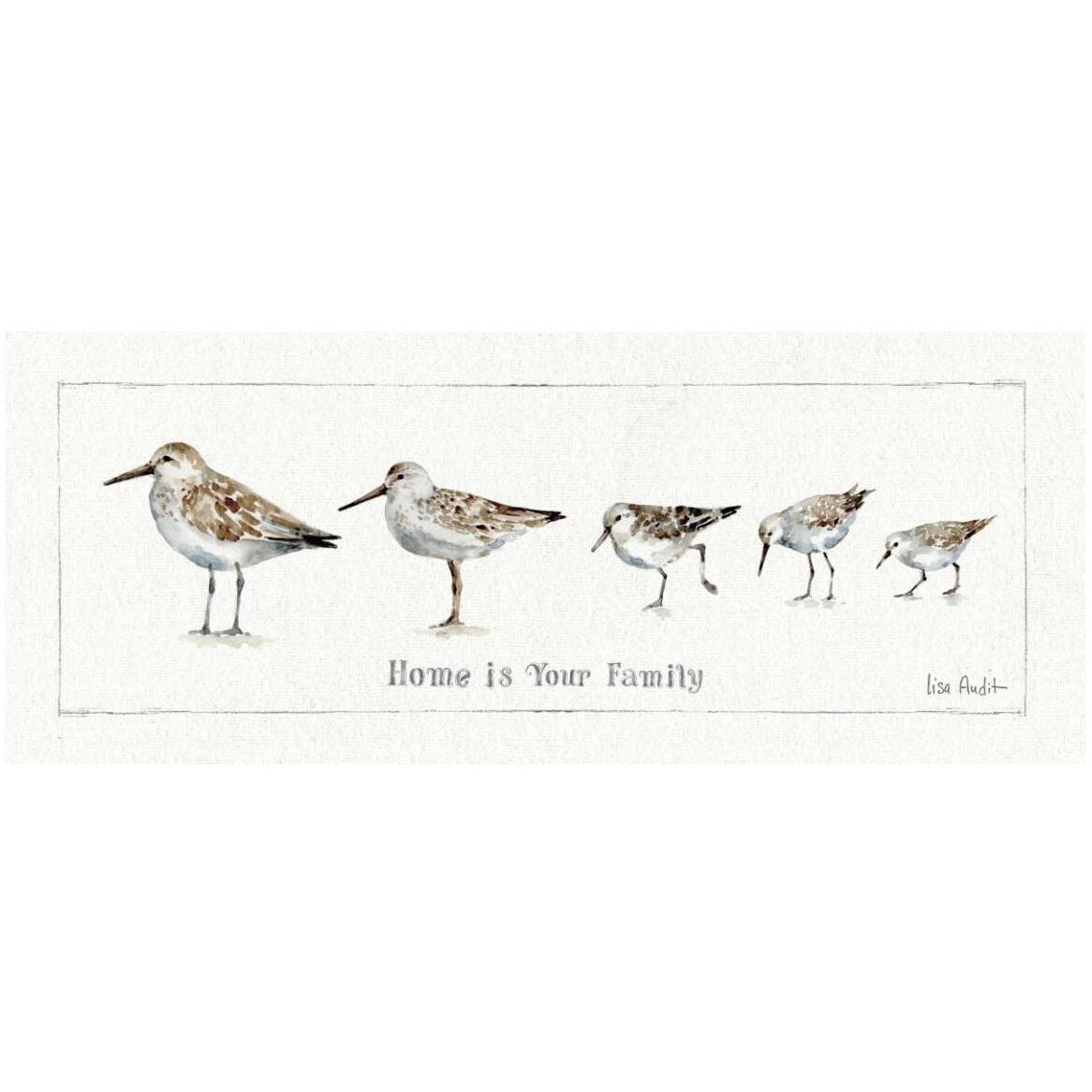 Pebbles and Sandpipers II -Paper Art-52&quotx22"