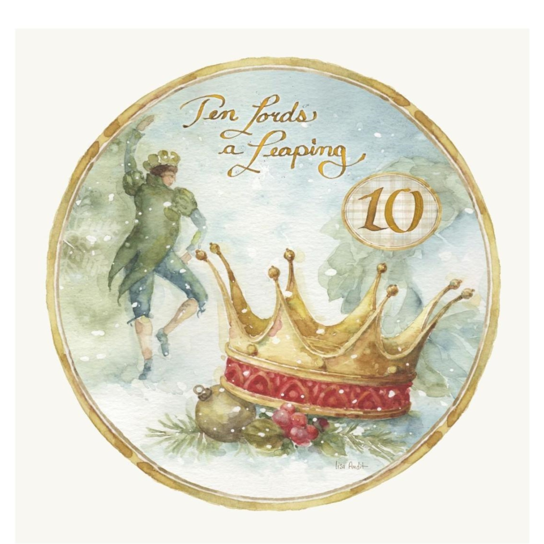 12 Days of Christmas X Round -Paper Art-20&quotx20"