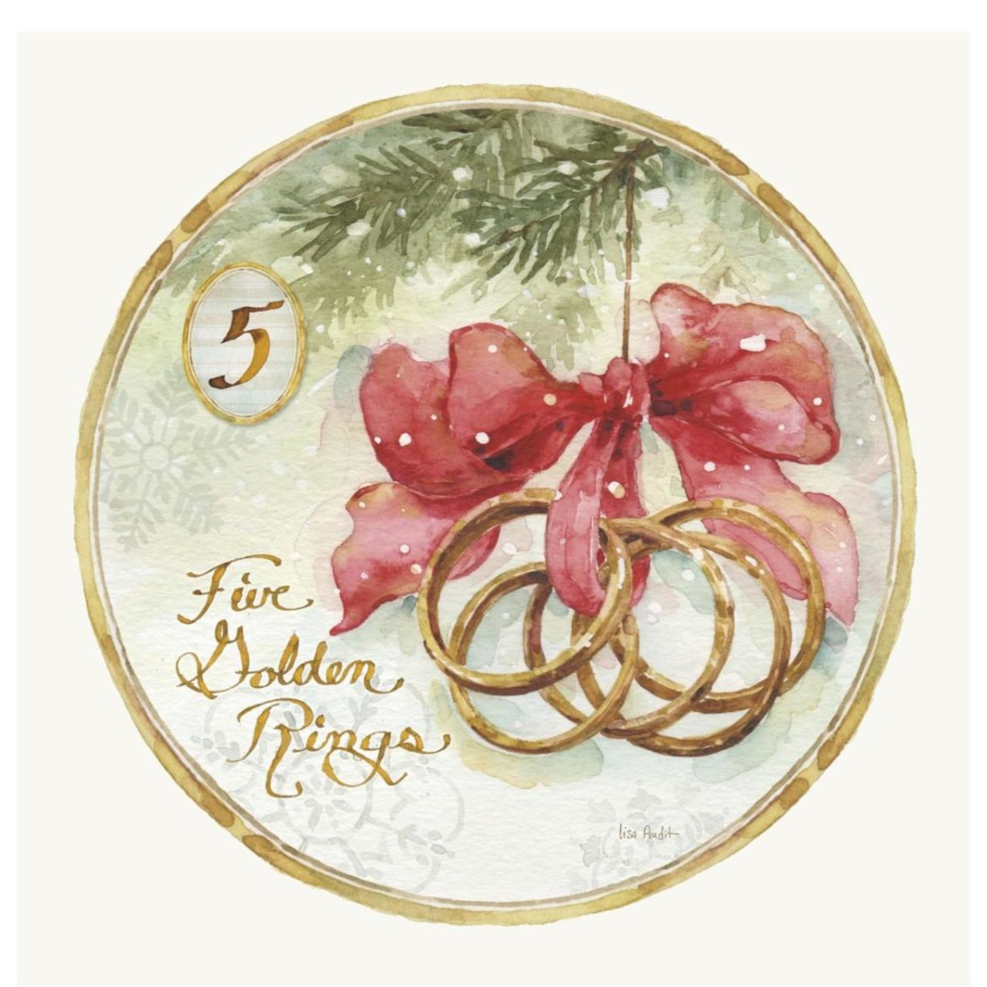 12 Days of Christmas V Round -Paper Art-32&quotx32"