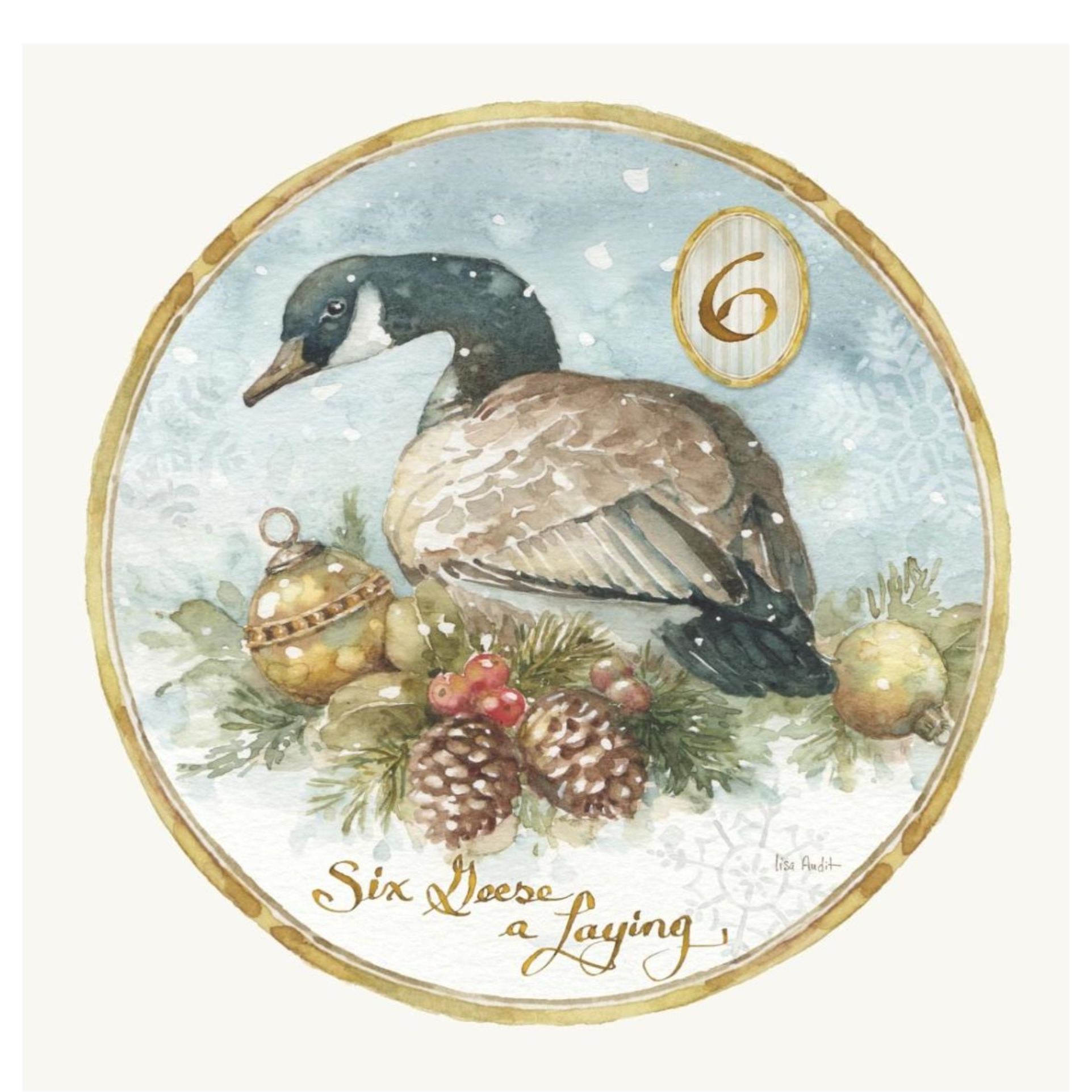 12 Days of Christmas VI Round -Paper Art-26&quotx26"