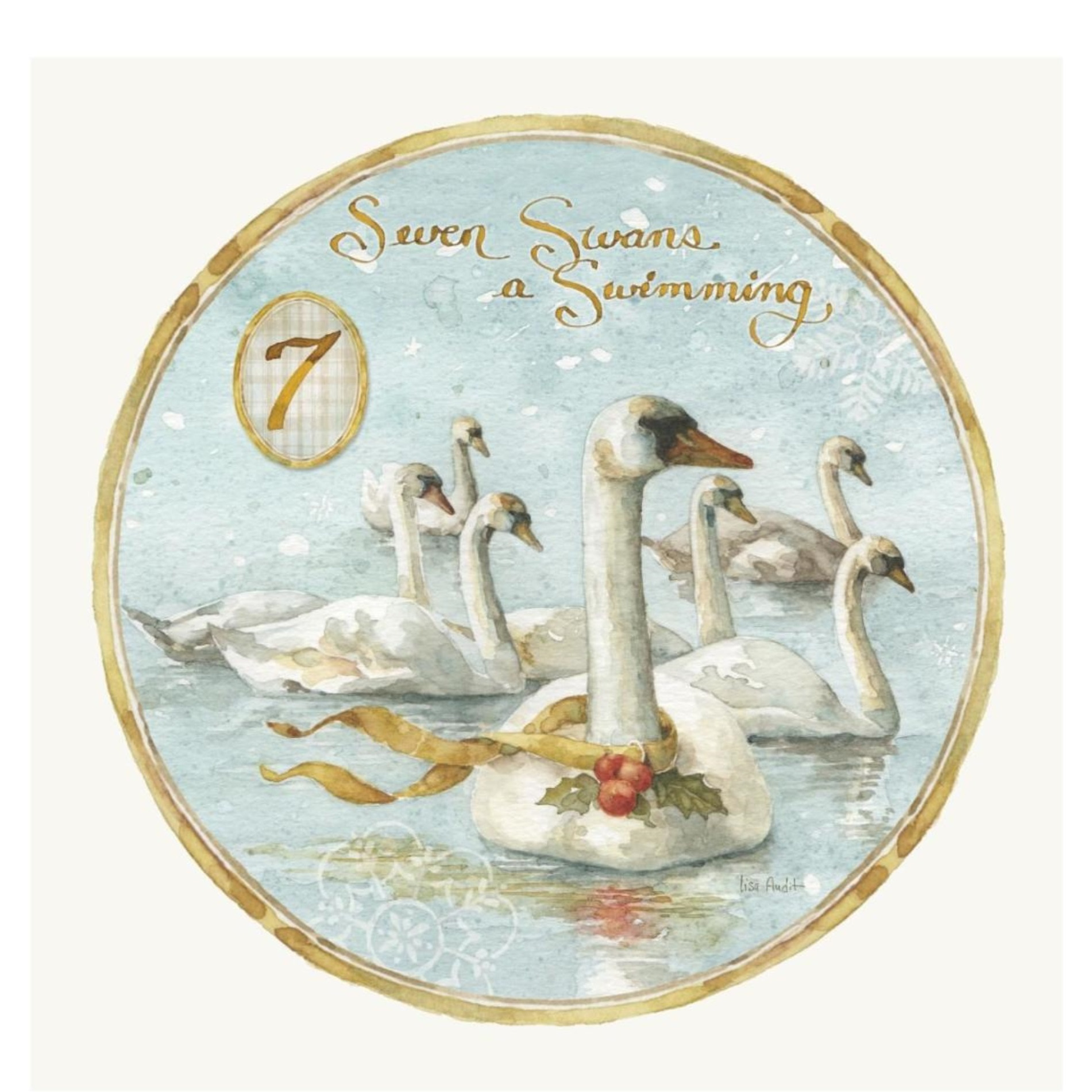 12 Days of Christmas VII Round -Paper Art-20&quotx20"