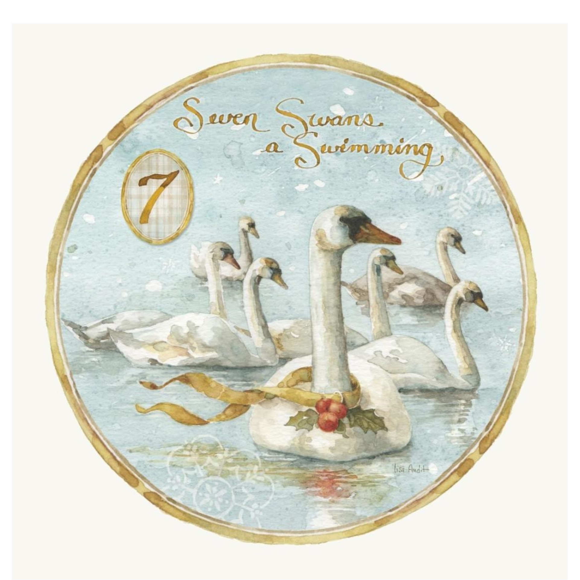 12 Days of Christmas VII Round -Paper Art-26&quotx26"