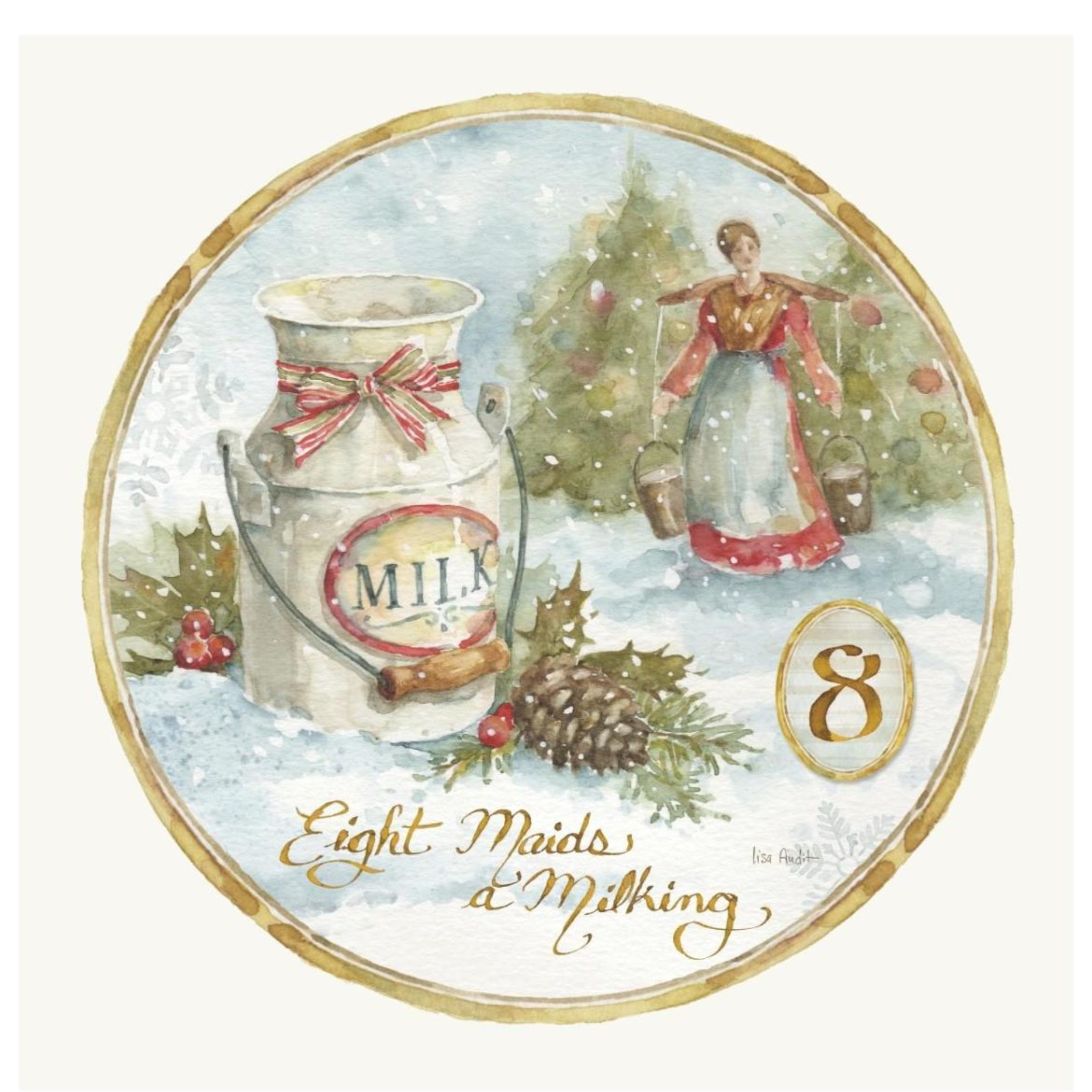 12 Days of Christmas VIII Round -Paper Art-32&quotx32"