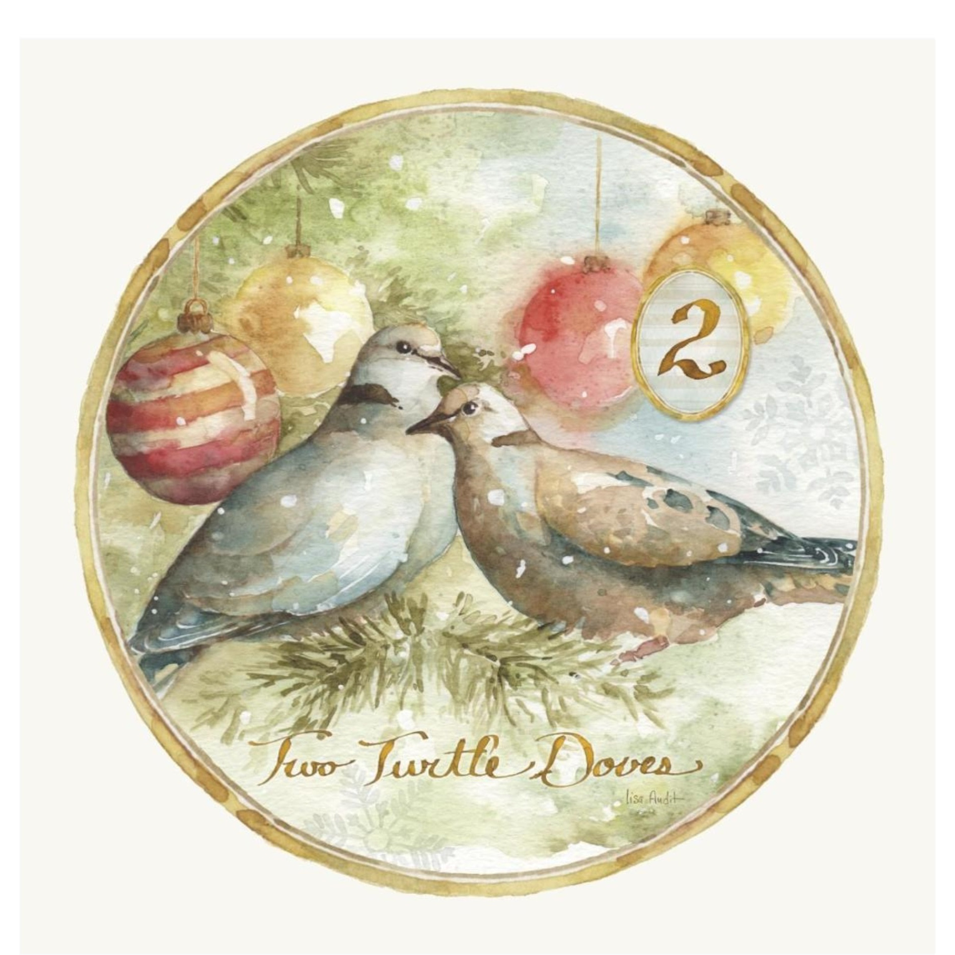 12 Days of Christmas II Round -Paper Art-26&quotx26"