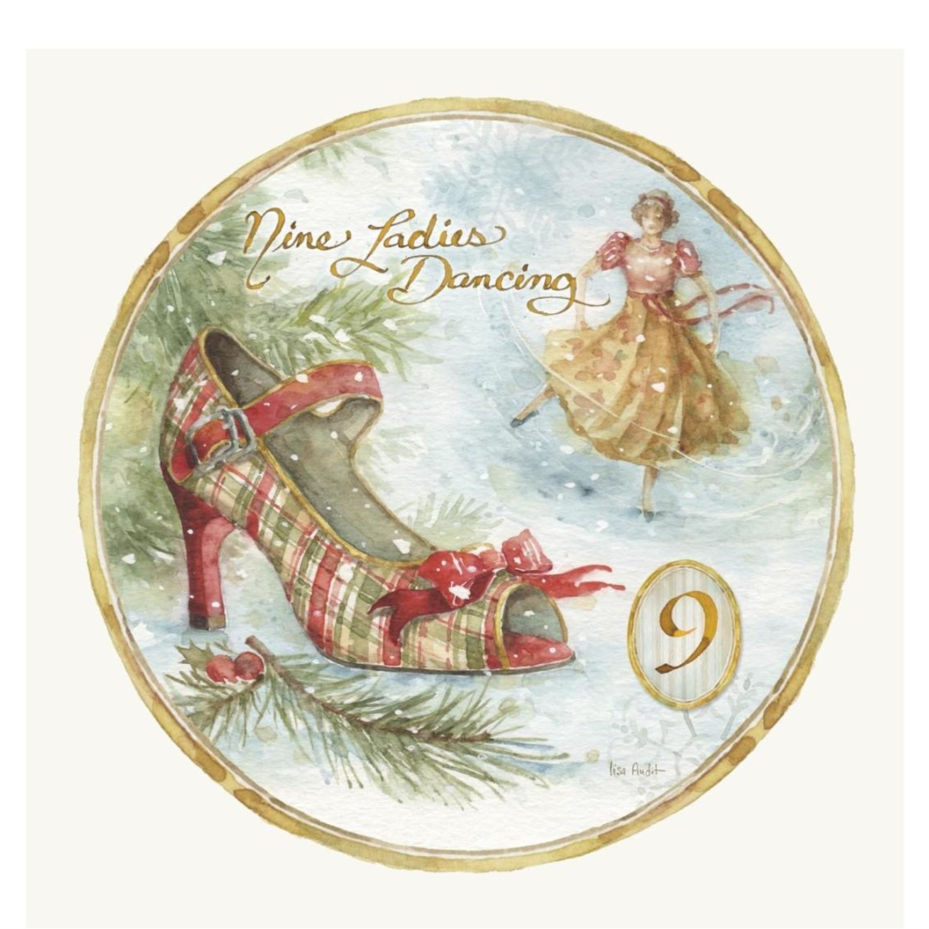 12 Days of Christmas IX Round -Paper Art-20&quotx20"