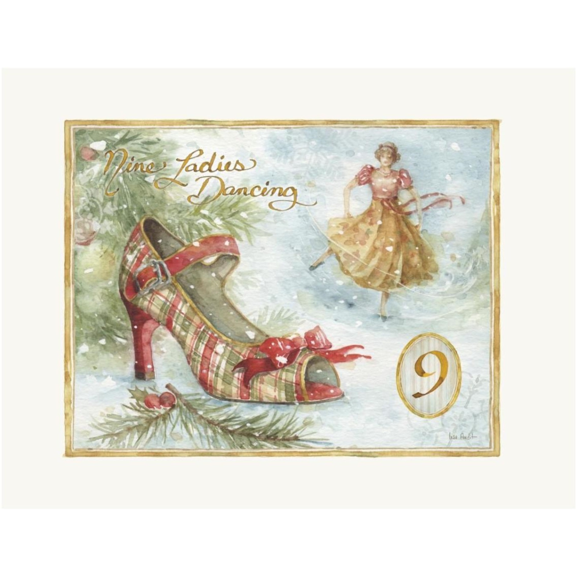 12 Days of Christmas IX -Paper Art-34&quotx26"
