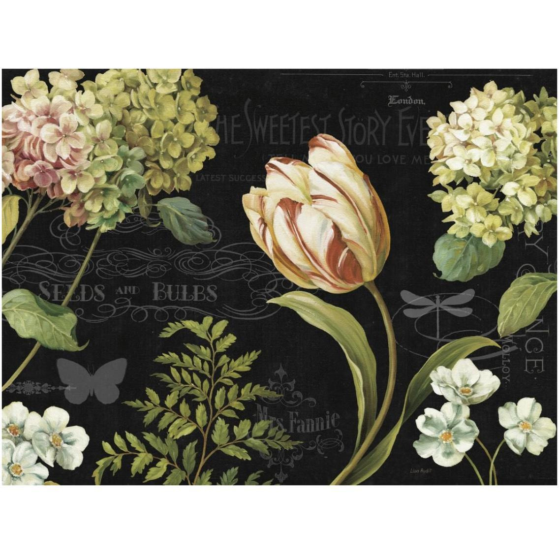 Mothers Treasures III Dark -Paper Art-34&quotx26"