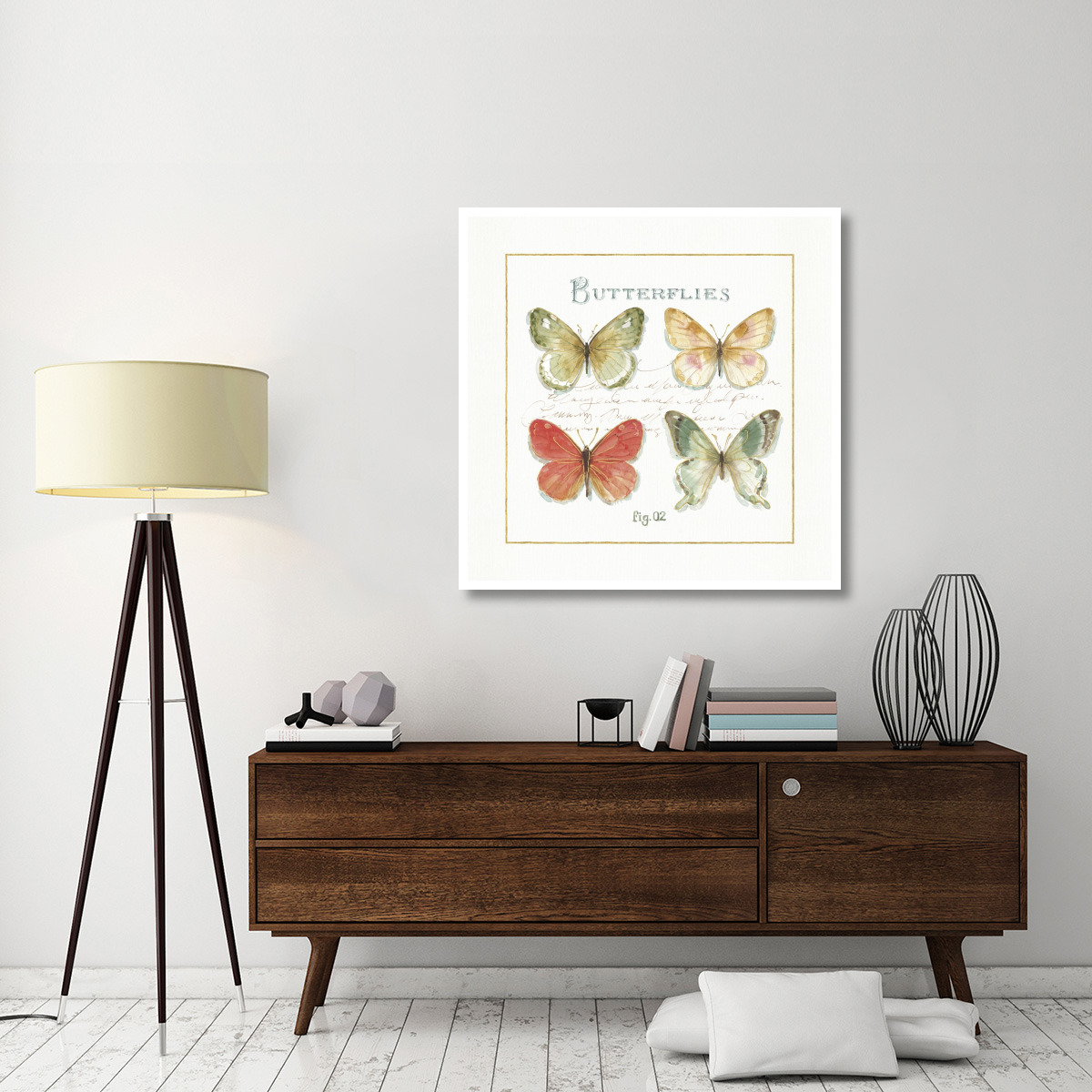 Rainbow Seeds Butterflies III -Paper Art-42&quotx42"