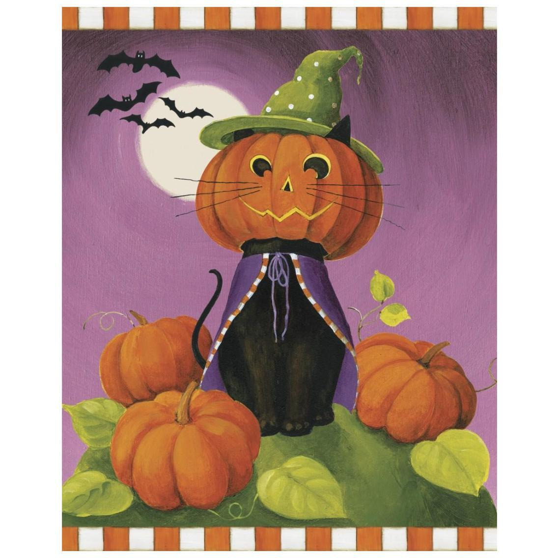 Happy Haunting Cat -Paper Art-22&quotx26"