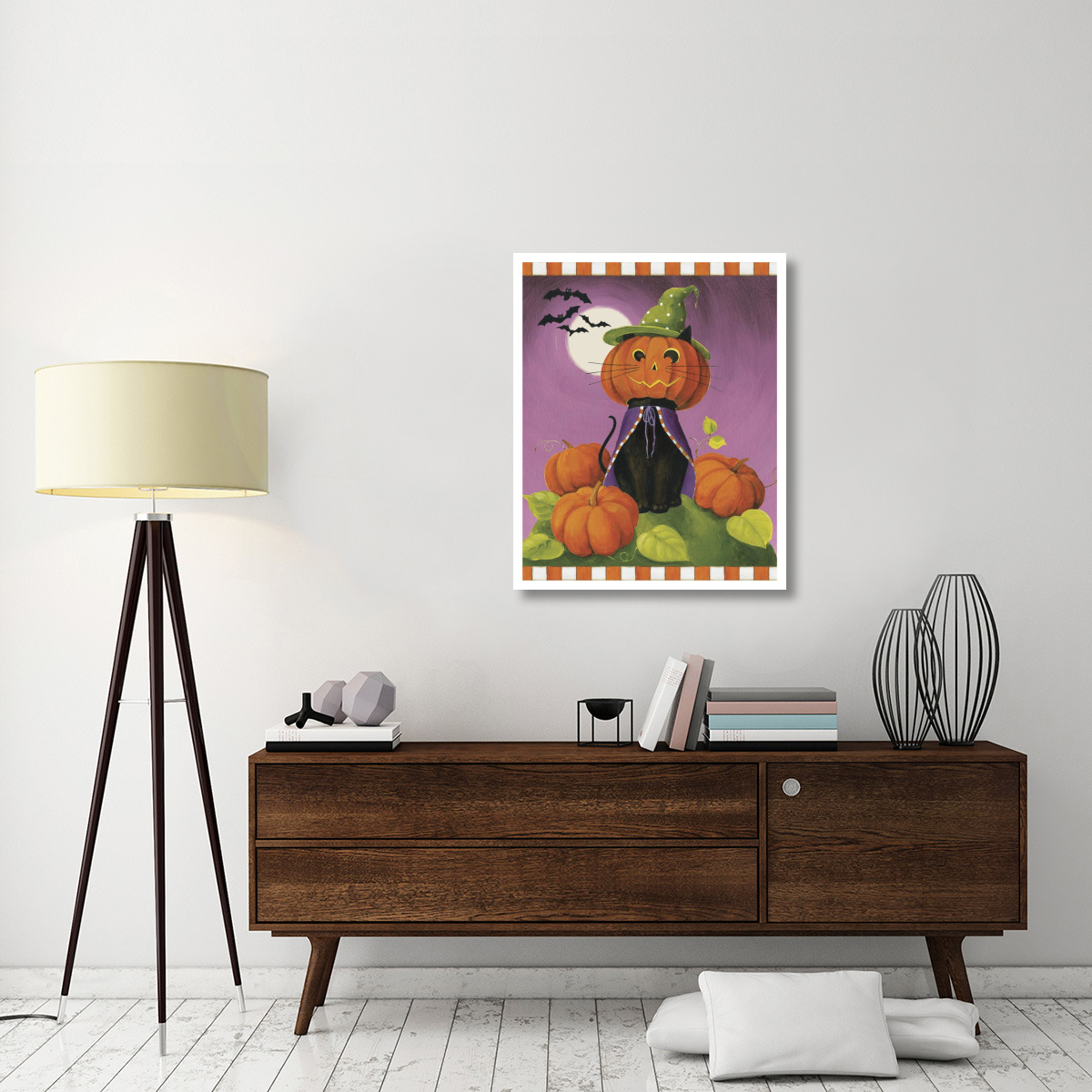 Happy Haunting Cat -Paper Art-30&quotx37"