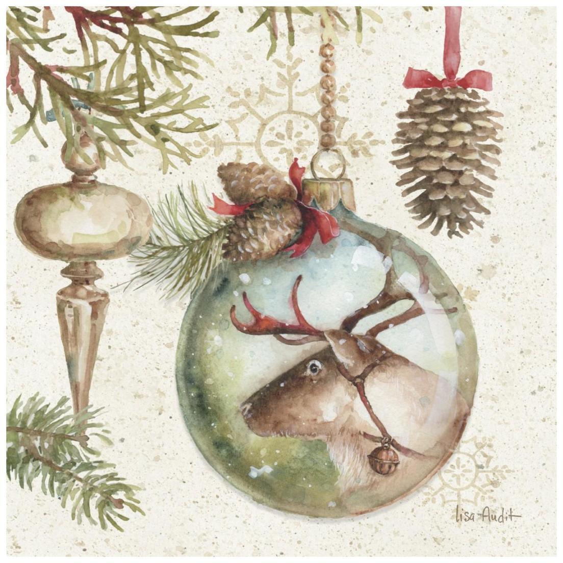 Woodland Holiday III -Paper Art-20&quotx20"