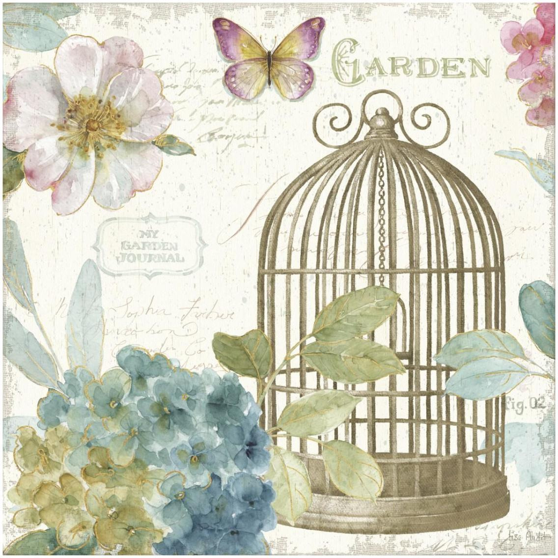 Rainbow Seeds Floral Birdcage III v2 -Paper Art-32&quotx32"