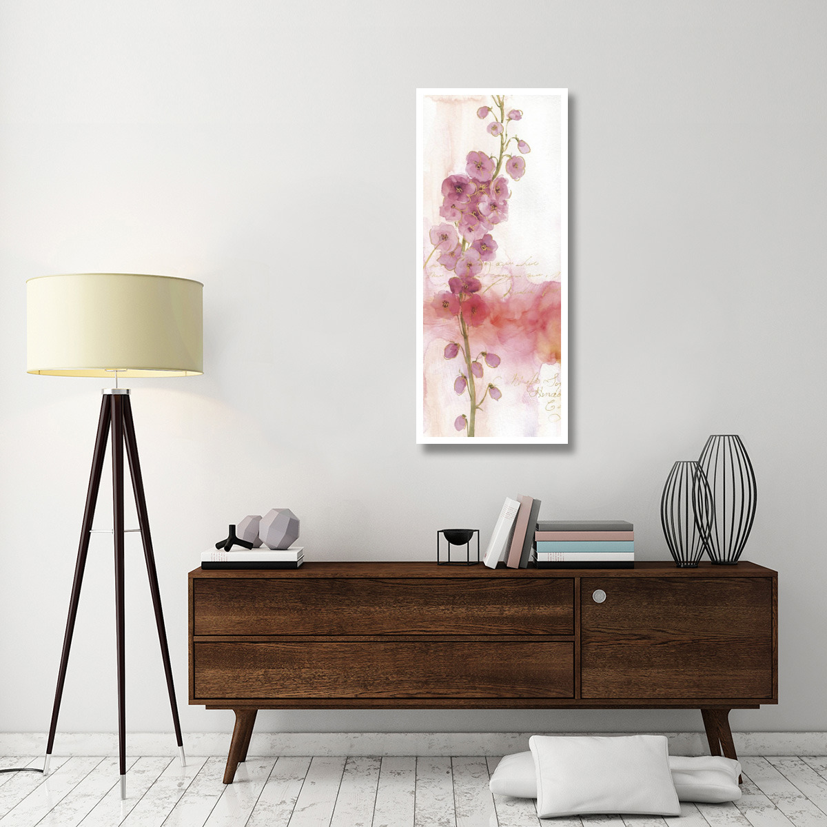 Rainbow Seeds Absract Floral I -Paper Art-22&quotx52"