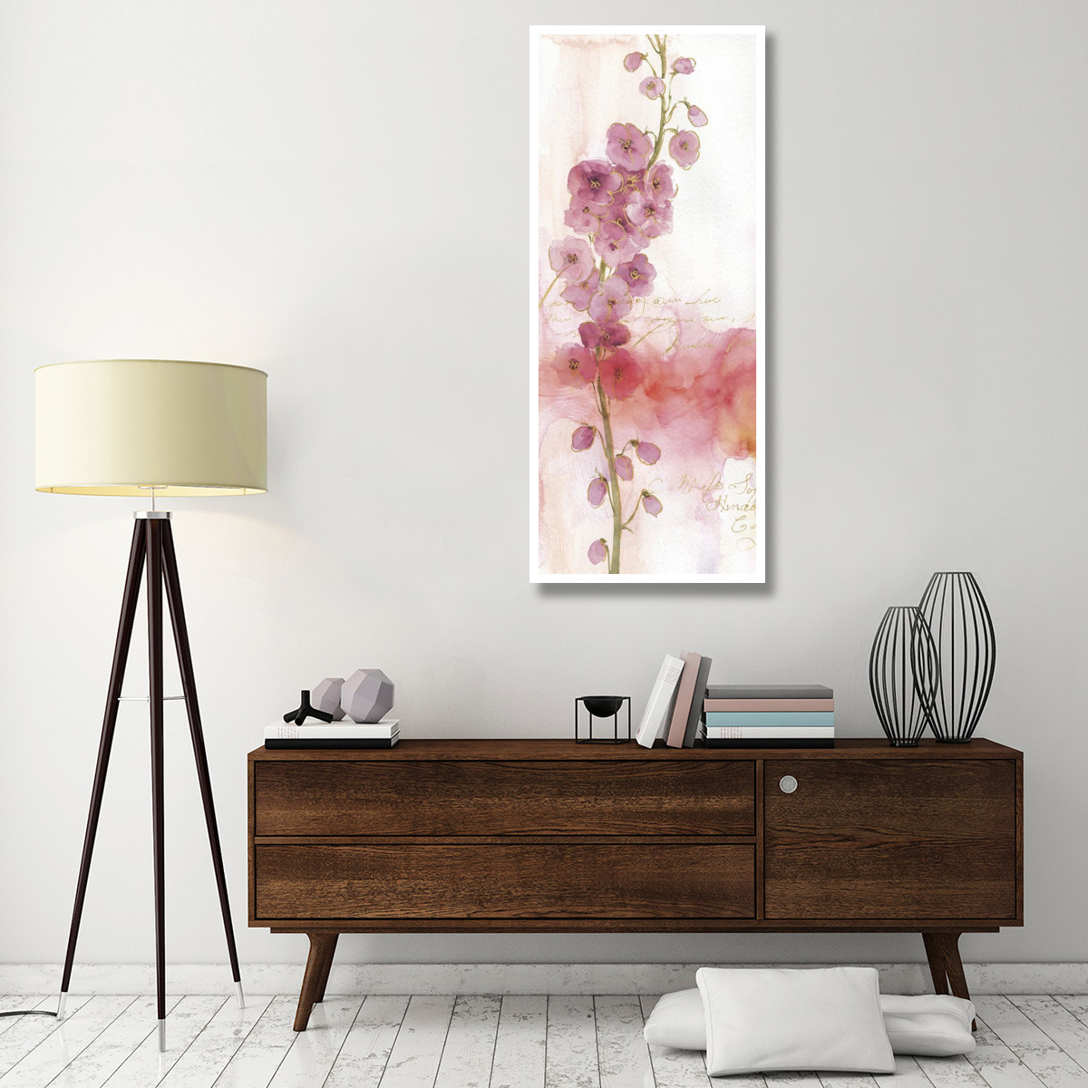 Rainbow Seeds Absract Floral I -Paper Art-26&quotx62"