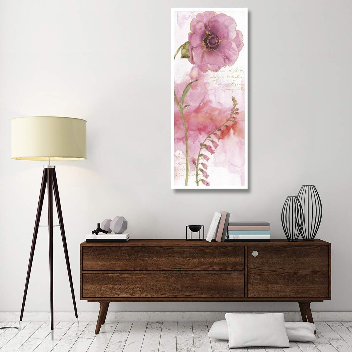 Rainbow Seeds Absract Floral II -Paper Art-26&quotx62"