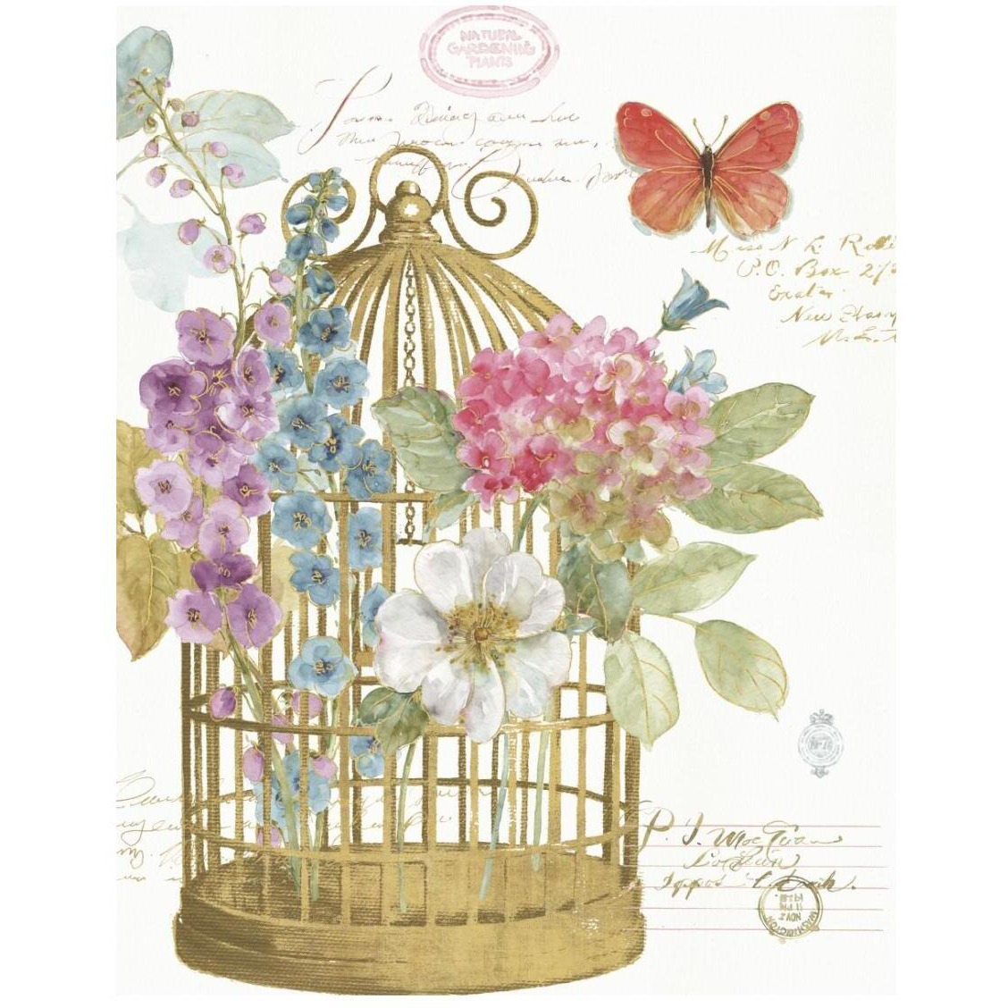 Rainbow Seeds Romantic Birdcage II -Paper Art-22&quotx26"