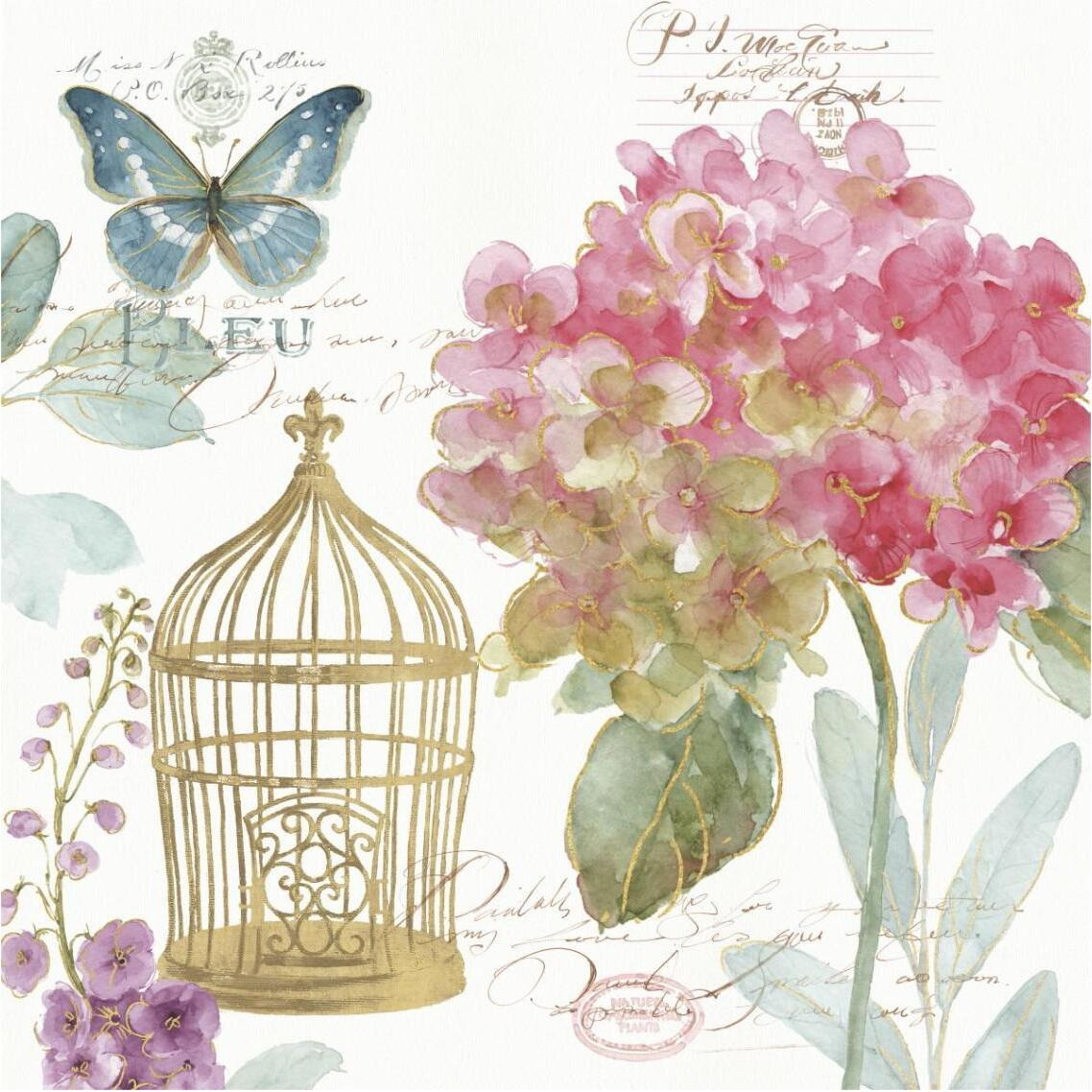 Rainbow Seeds Floral Birdcage II -Paper Art-38&quotx38"