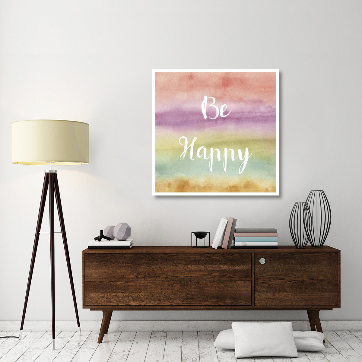 Rainbow Seeds Painted Pattern XIV Happy -Paper Art-42&quotx42"