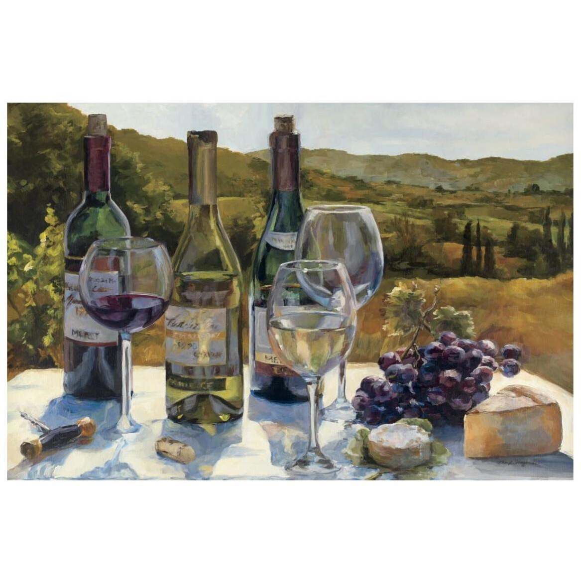 A Wine Tasting -Paper Art-20&quotx14"