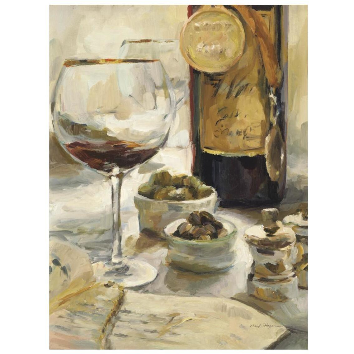 Award Winning Wine I -Paper Art-20&quotx26"
