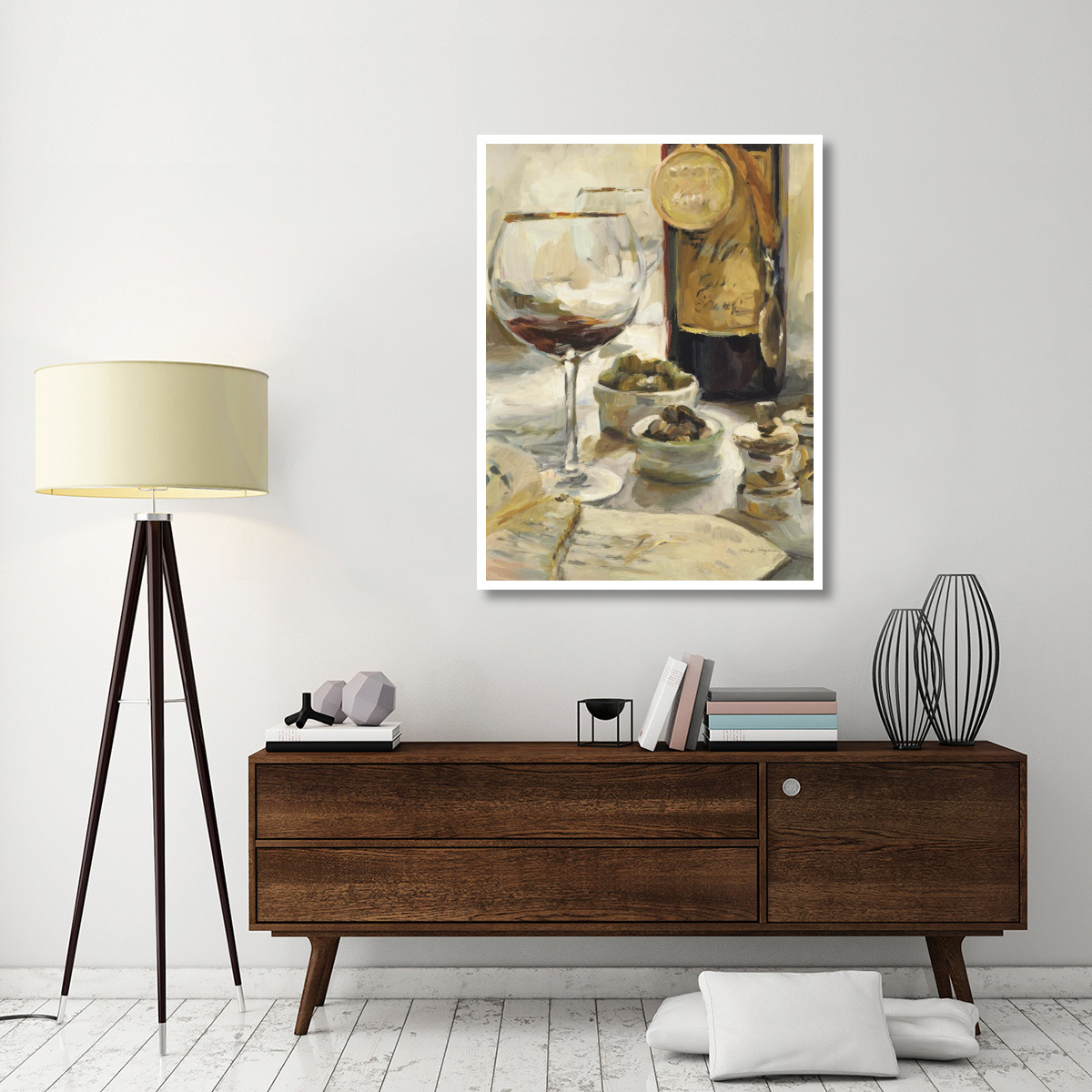 Award Winning Wine I -Paper Art-38&quotx50"