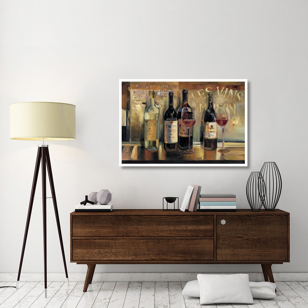 Les Vins Maison Crop -Paper Art-50&quotx34"