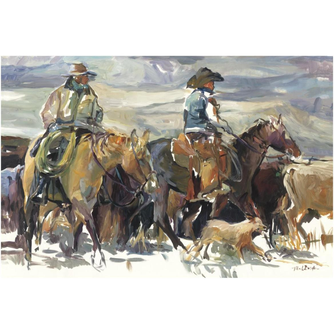 The Roundup -Paper Art-62&quotx42"