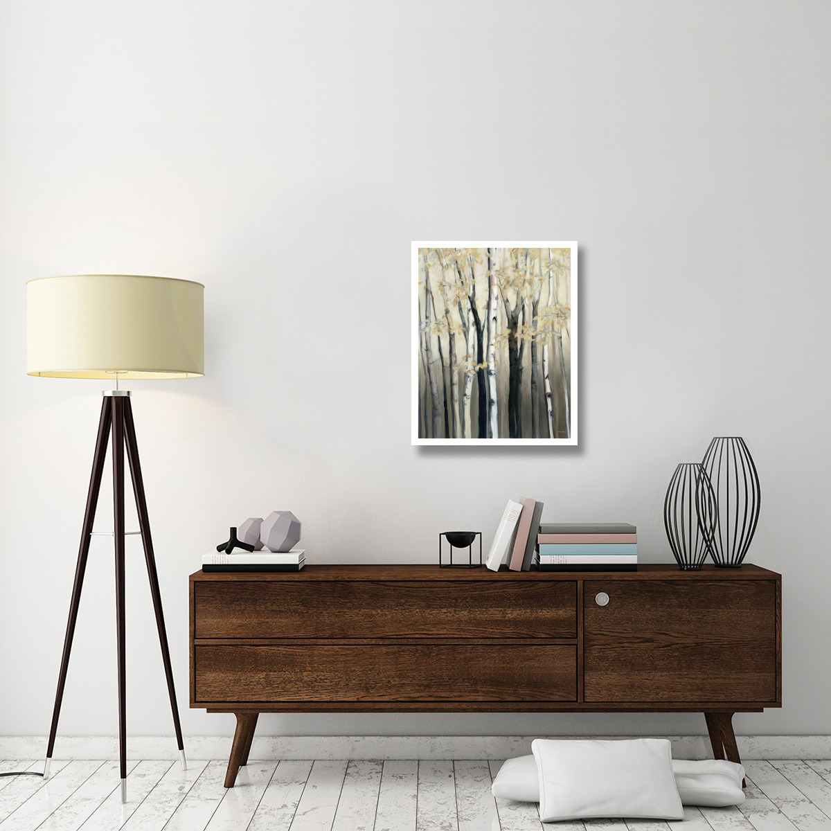 Golden Birch I -Paper Art-24&quotx30"