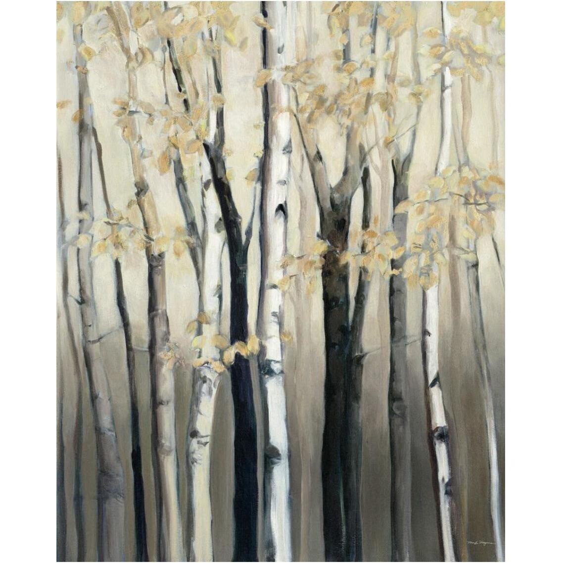 Golden Birch I -Paper Art-30&quotx37"