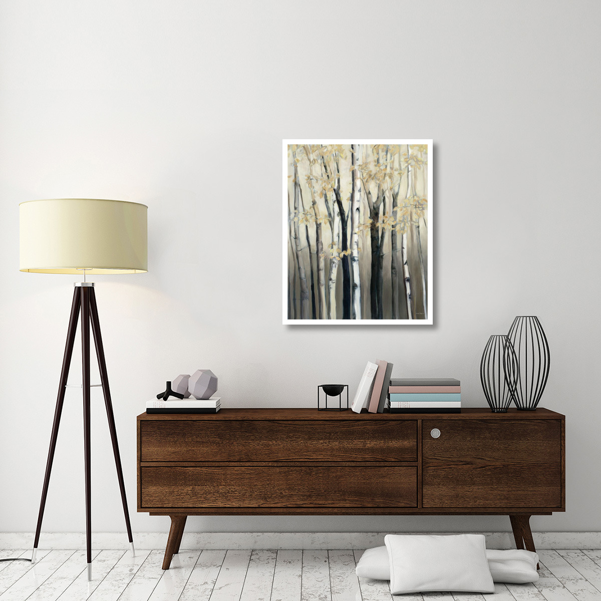 Golden Birch I -Paper Art-30&quotx37"