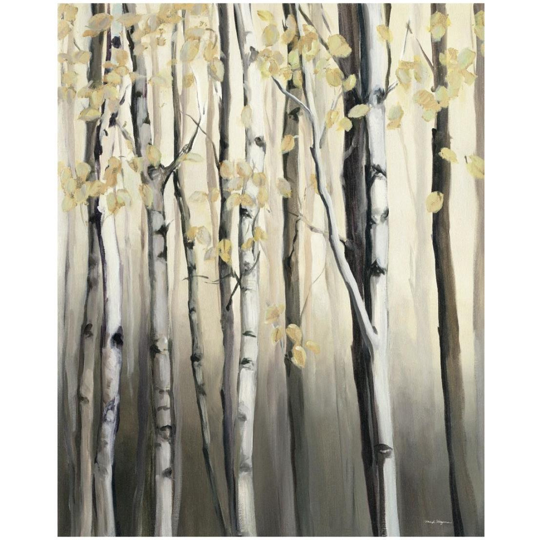 Golden Birch II -Paper Art-18&quotx22"