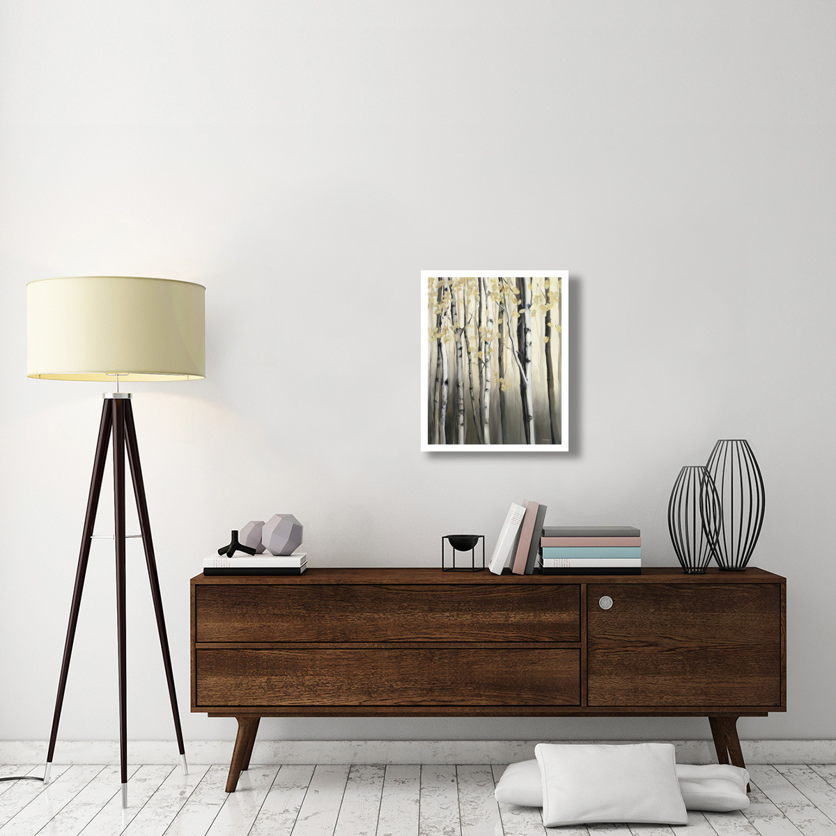 Golden Birch II -Paper Art-22&quotx26"